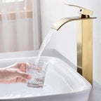 Torneira Banheiro Cascata Alta Metal Inox Monocomando 30cm