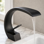 Torneira para Banheiro Monocomando Luxury Preto Fosco Quente e Fria