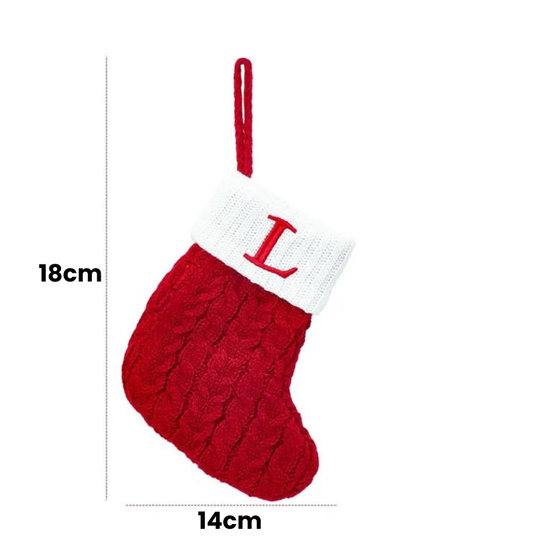 Meia de Natal Personalizada com Letra Inicial