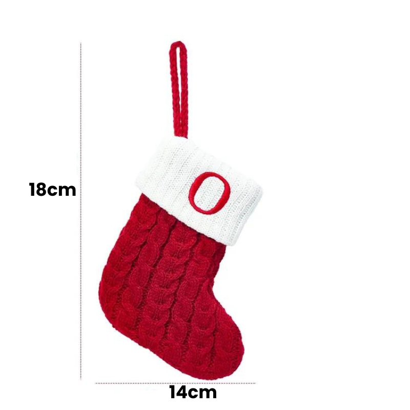Meia de Natal Personalizada com Letra Inicial