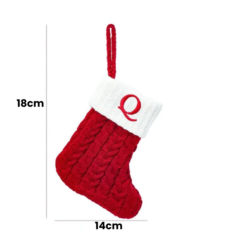 Meia de Natal Personalizada com Letra Inicial