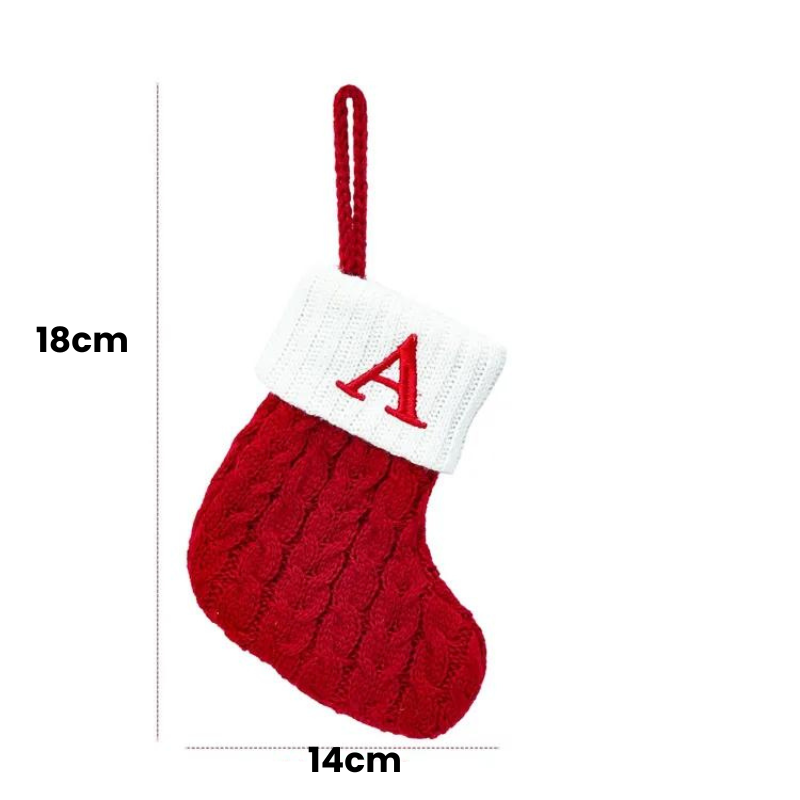 Meia de Natal Personalizada com Letra Inicial