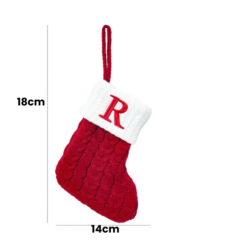 Meia de Natal Personalizada com Letra Inicial