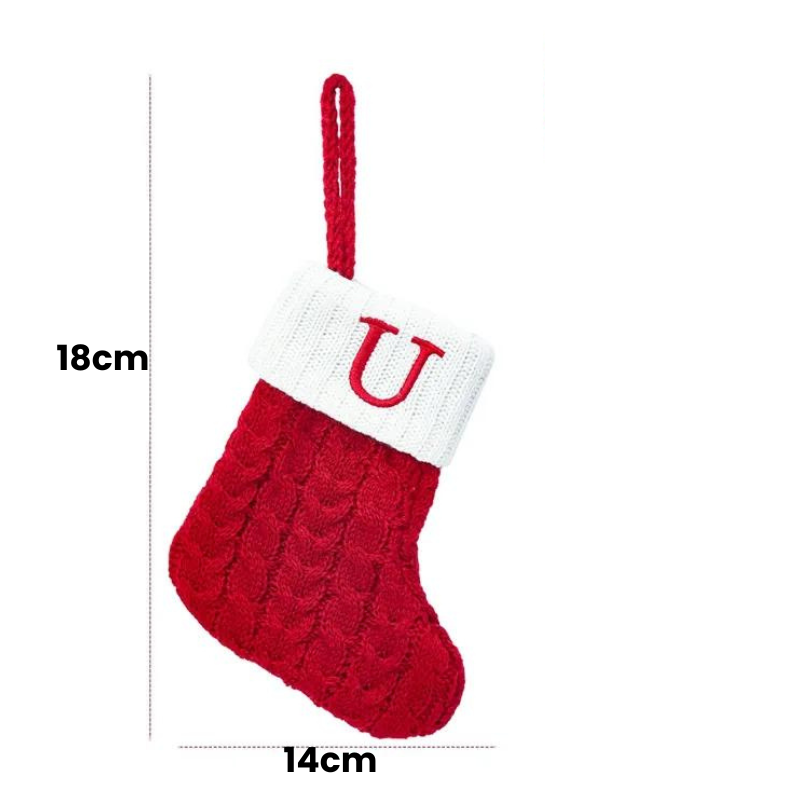 Meia de Natal Personalizada com Letra Inicial