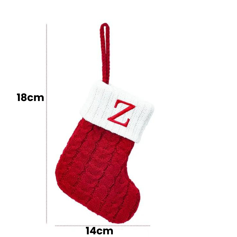Meia de Natal Personalizada com Letra Inicial