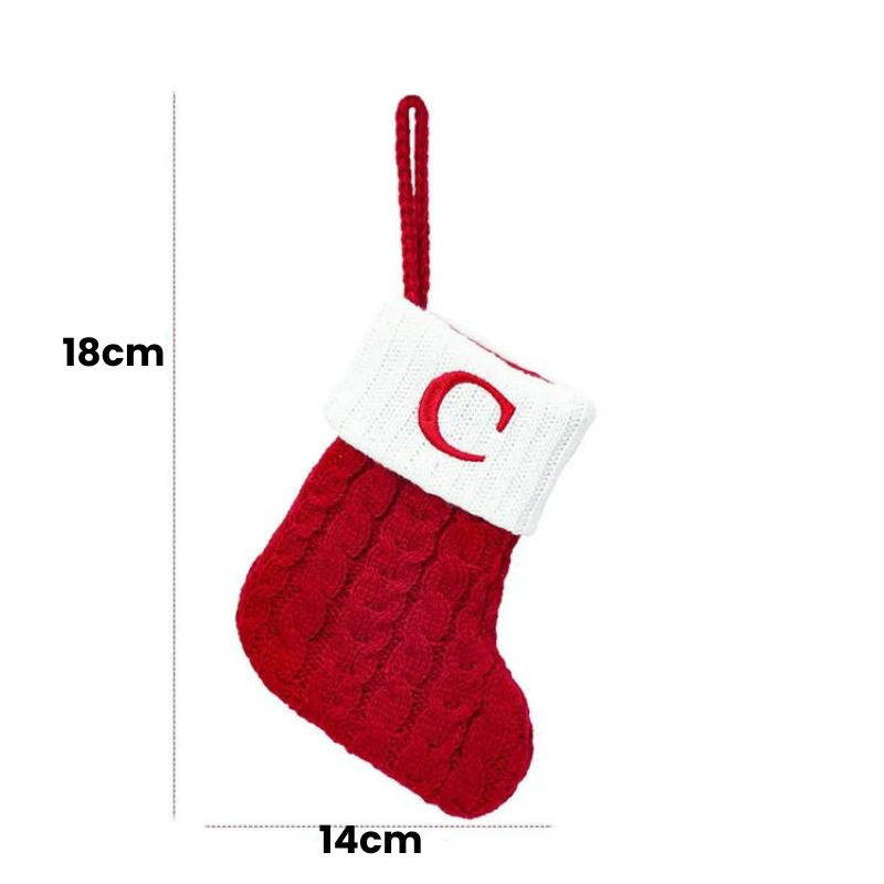 Meia de Natal Personalizada com Letra Inicial