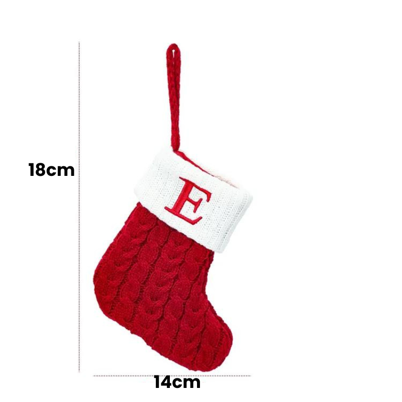 Meia de Natal Personalizada com Letra Inicial