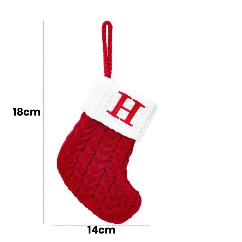 Meia de Natal Personalizada com Letra Inicial