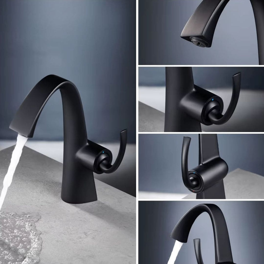 Torneira Para Banheiro Monocomando Com Misturador Minimalista Moderna Satin