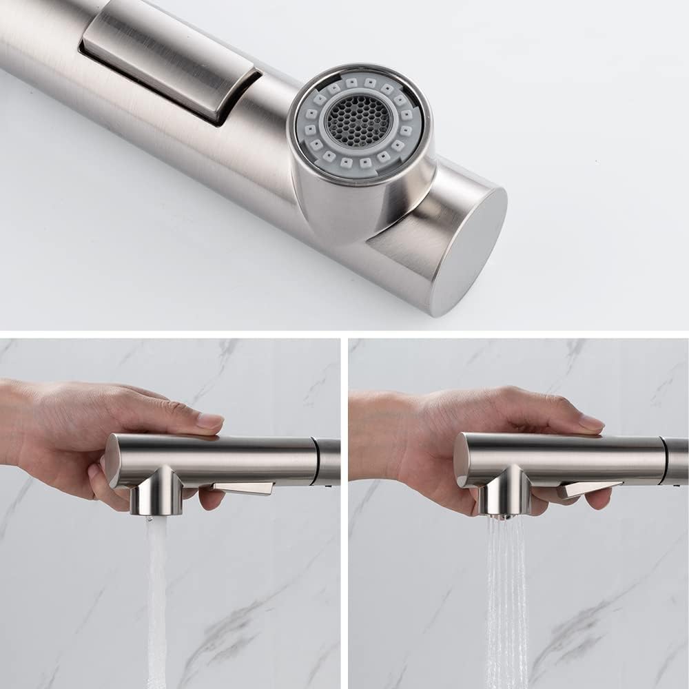 Torneira Gourmet Retratil 360 Monocomando Níquel Escovado para Cozinha