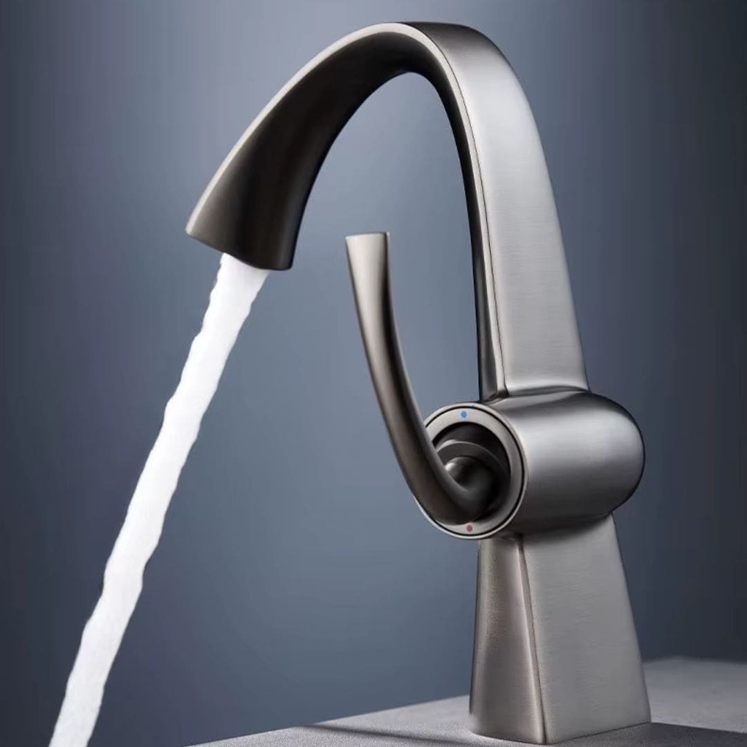 Torneira Para Banheiro Monocomando Com Misturador Minimalista Moderna Satin