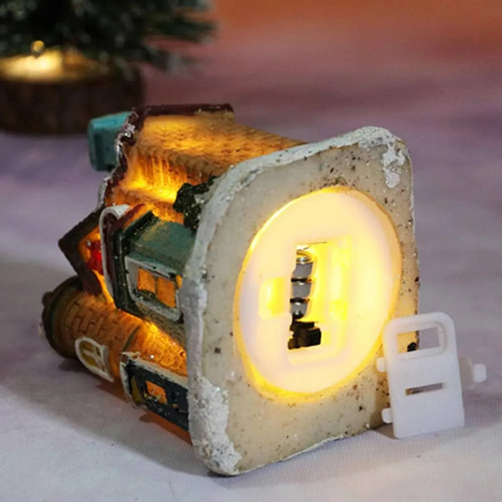 Casa de Luz de Resina de Natal Outlet