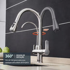 Torneira Gourmet Monocomando com Filtro e Jato Extensível Cromada
