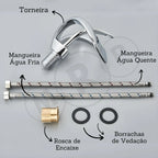 Torneira Para Banheiro Monocomando AquaElite Cromado