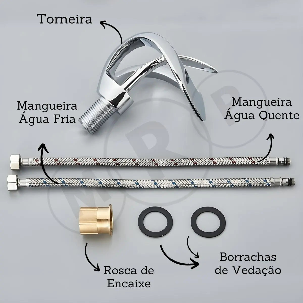 Torneira Para Banheiro Monocomando AquaElite Cromado