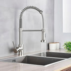 Torneira Gourmet Cozinha com Extensor Aço Escovado Quente e Fria