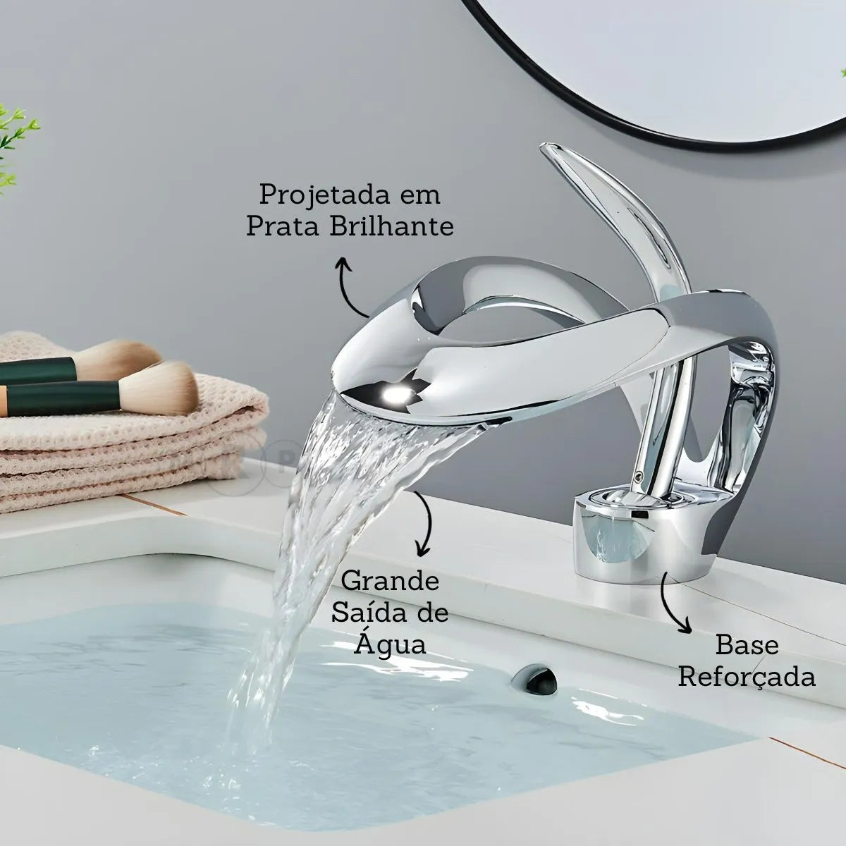 Torneira Para Banheiro Monocomando AquaElite Cromado