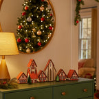 Vila de Natal com 5 Casinhas Decorativas em MDF