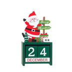 Calendário do Advento de Natal em Madeira MDF