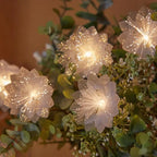 Cordão de Luzes de Natal LED com Flores