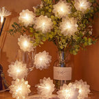 Cordão de Luzes de Natal LED com Flores