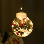 Varal de Luzes de Natal LED com Papai Noel e Boneco de Neve