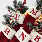 Meia de Natal Personalizada com Letra Inicial