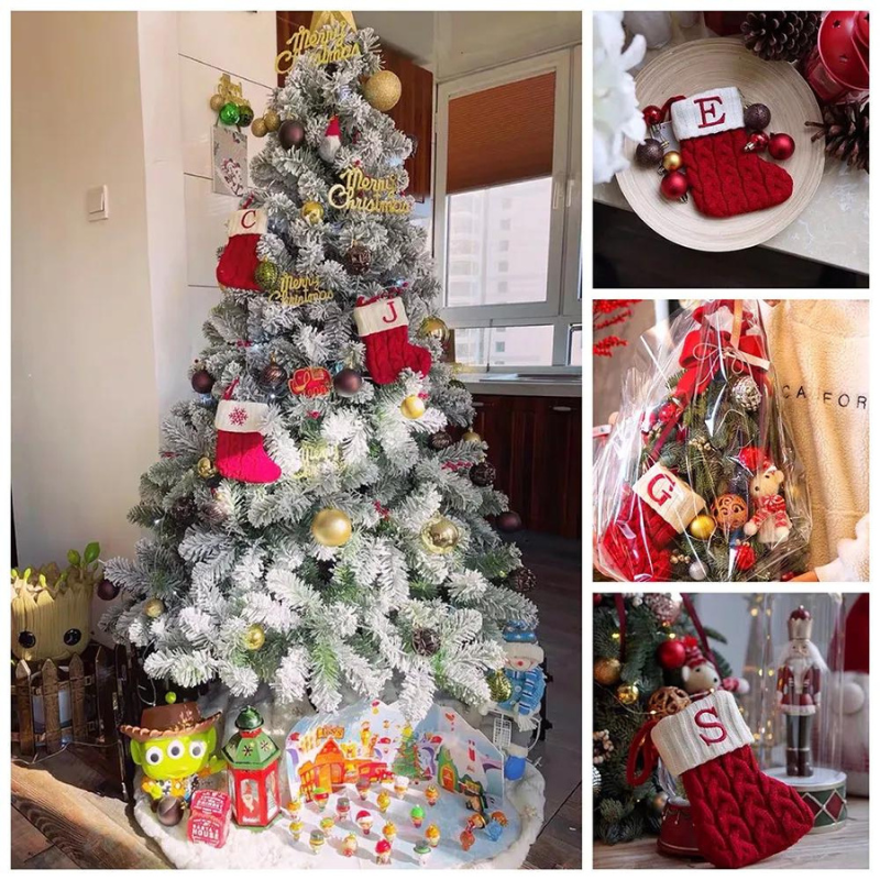 Meia de Natal Personalizada com Letra Inicial