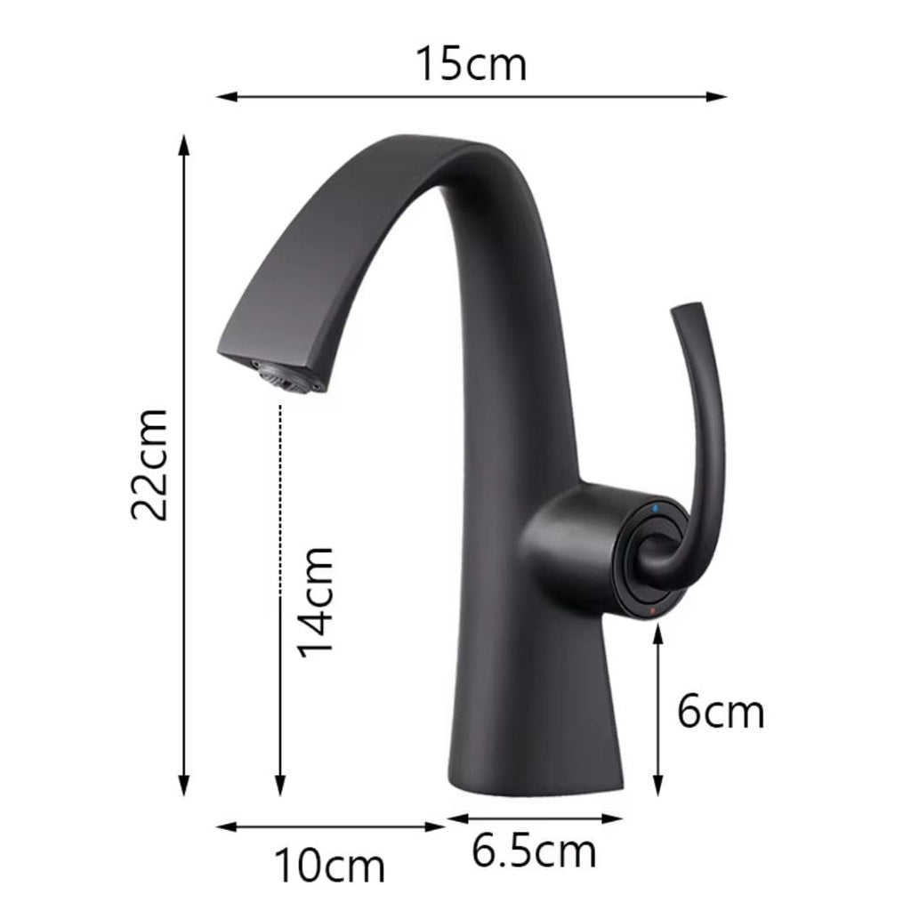 Torneira Para Banheiro Monocomando Com Misturador Minimalista Moderna Satin