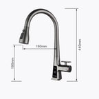 Torneira Para Cozinha Gourmet Monocomando Com Sensor Temperatura Rotação 360°