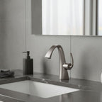 Torneira Para Banheiro Monocomando Com Misturador Minimalista Moderna Satin