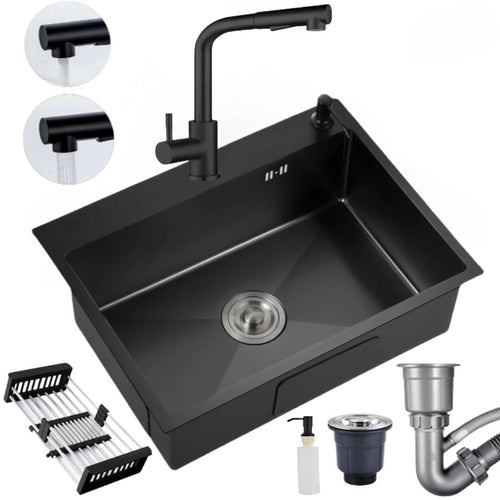 Cuba Pia Dourada Inox 304 Gourmet Cozinha 60x45 Com Torneira Escovado E Acessórios