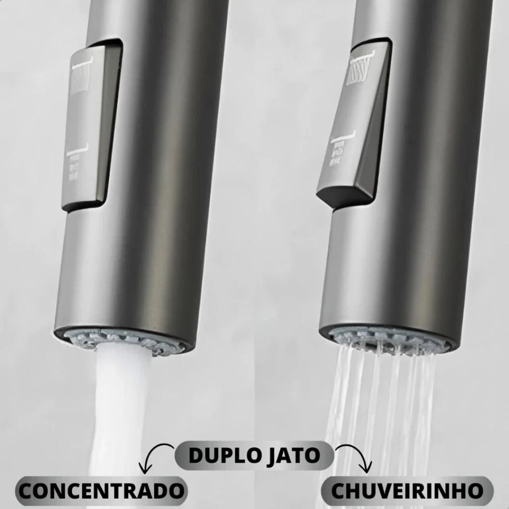 Torneira Gourmet Monocomando Para Cozinha Modelo Com Jato Extensível