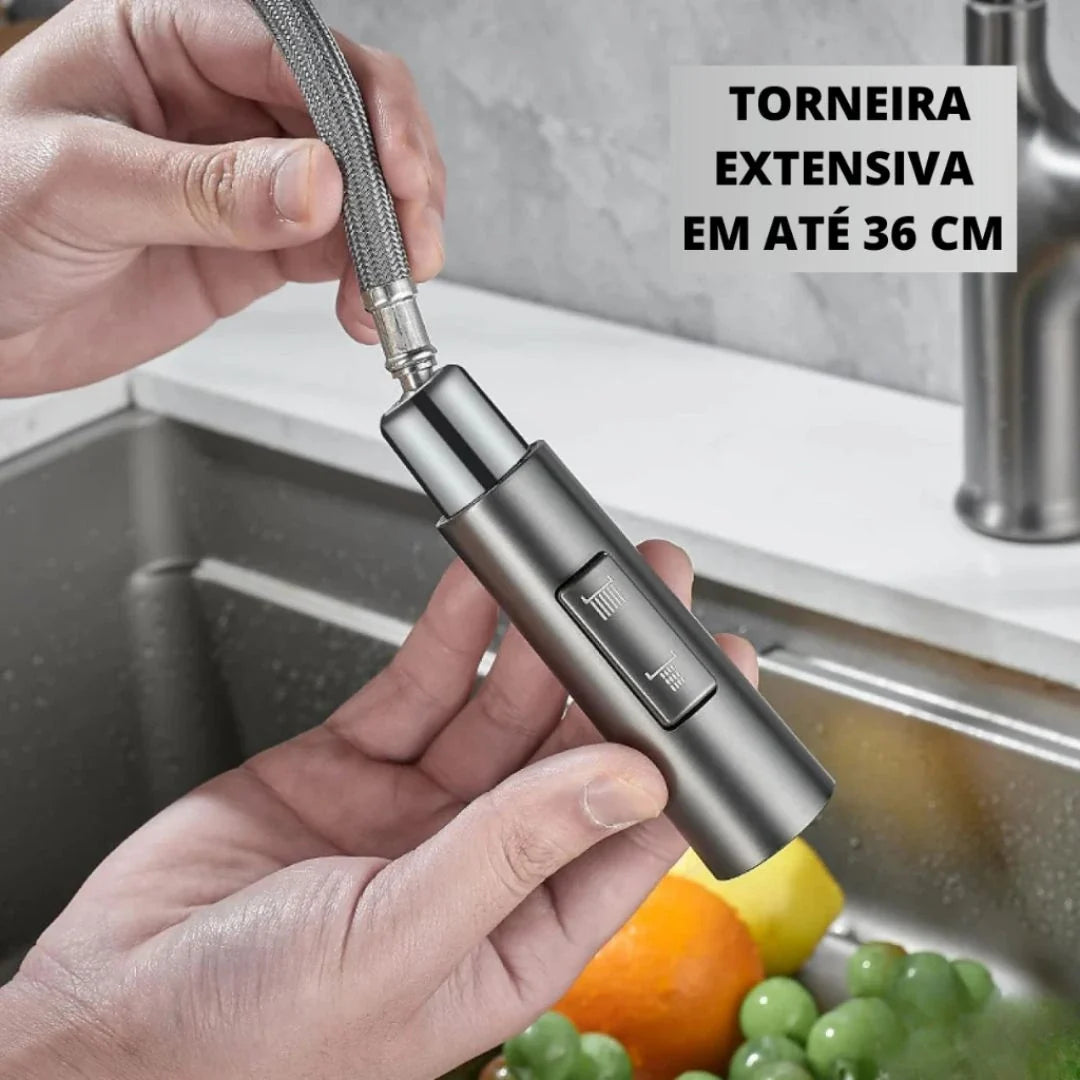 Torneira Gourmet Monocomando Para Cozinha Modelo Com Jato Extensível