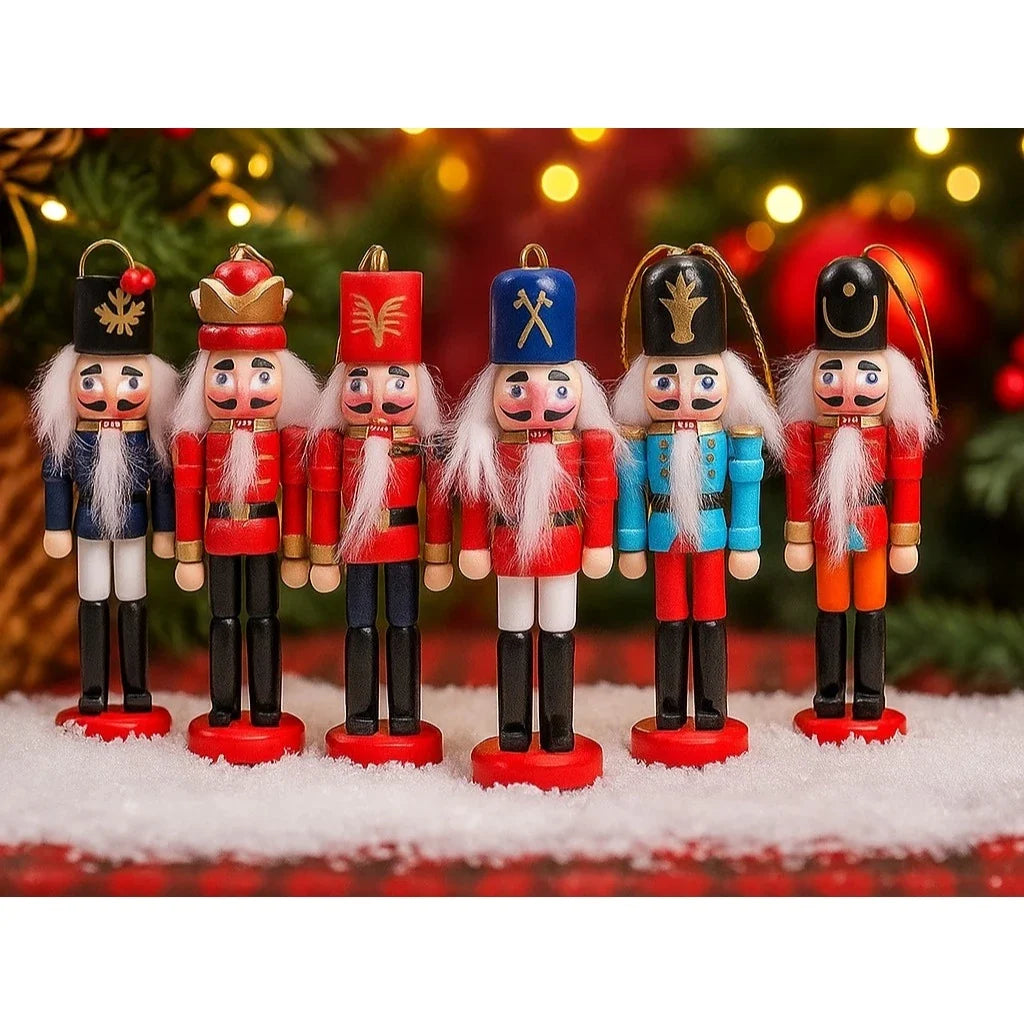 Kit Soldados Quebra-Nozes de Natal em Madeira