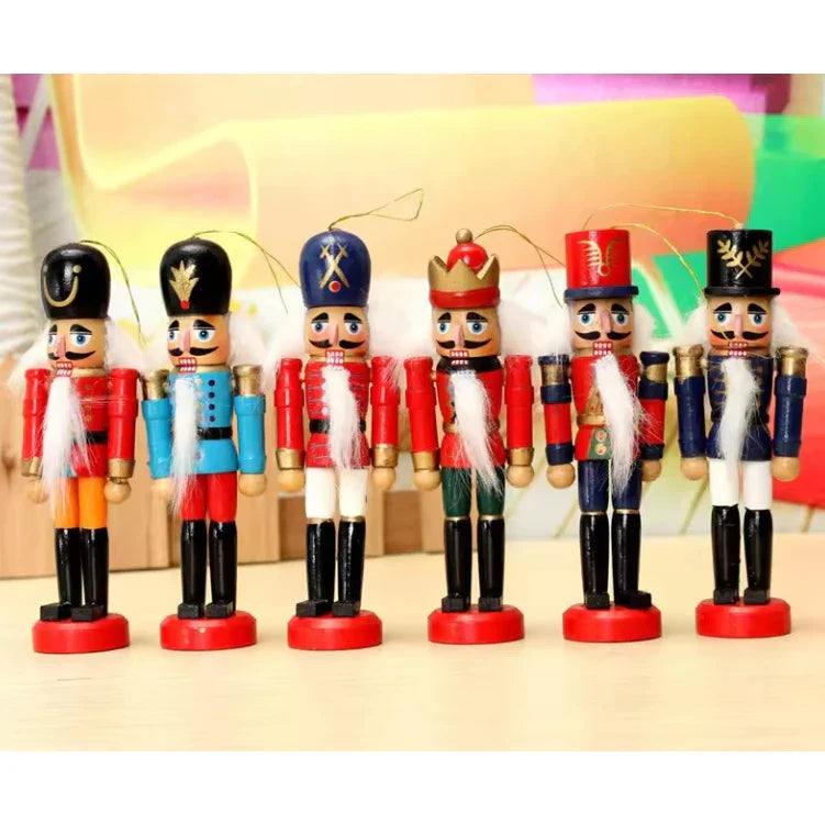 Kit Soldados Quebra-Nozes de Natal em Madeira