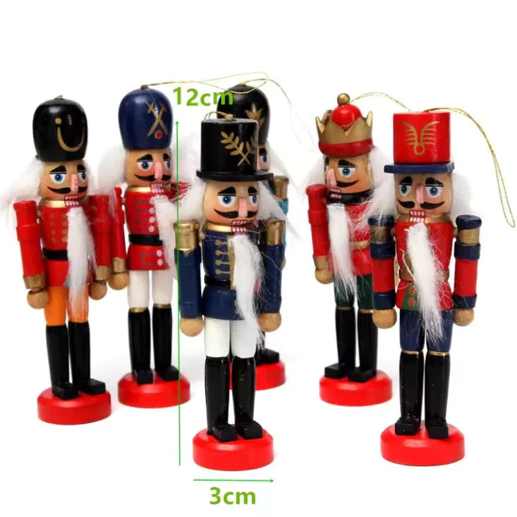Kit Soldados Quebra-Nozes de Natal em Madeira