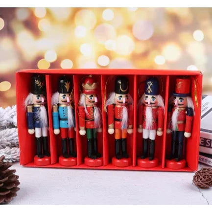 Kit Soldados Quebra-Nozes de Natal em Madeira