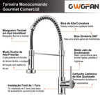 Torneira Gourmet Cozinha com Extensor Cromada Quente e Fria