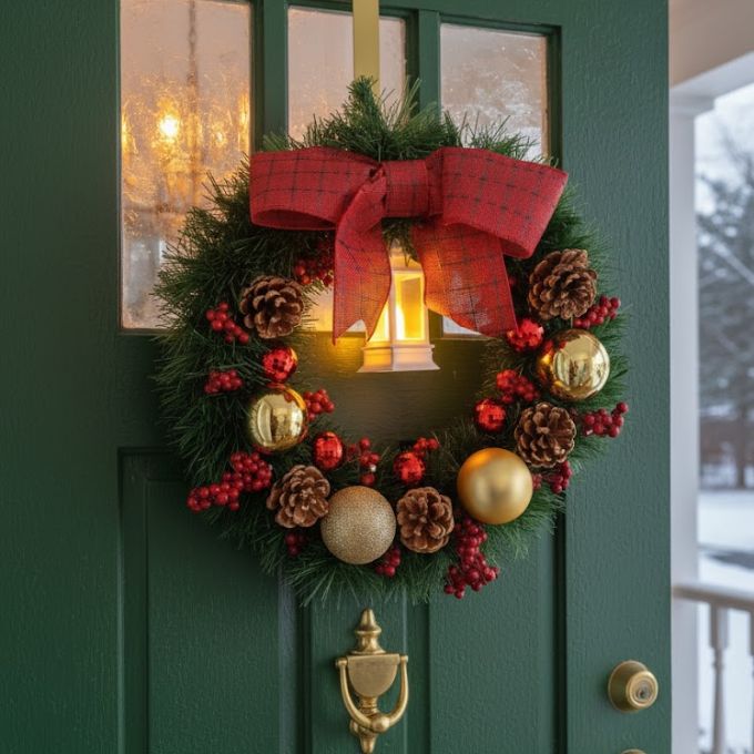 Guirlanda de Natal de Luxo Reforçada para Porta