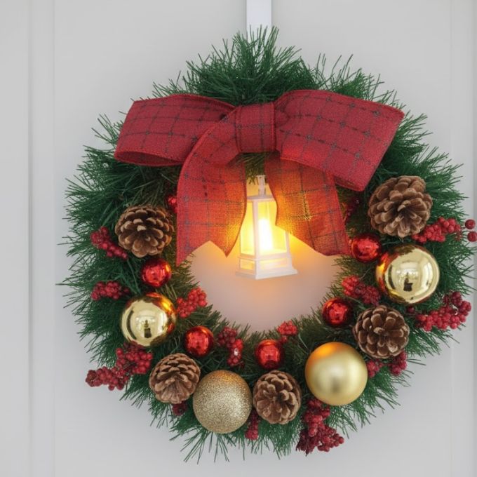Guirlanda de Natal de Luxo Reforçada para Porta