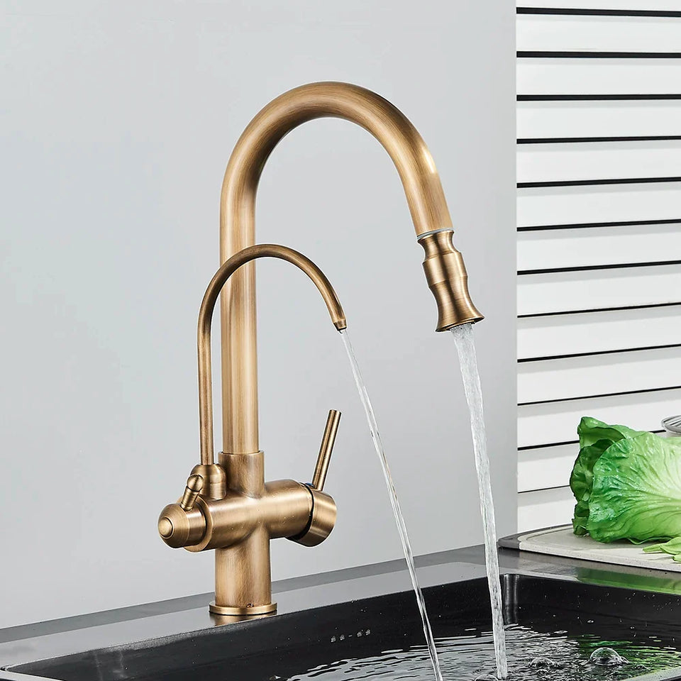Torneira Com Filtro Para Cozinha Monocomando Com Jato Extensível Modelo Mistral