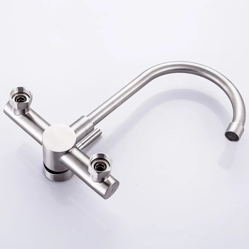 Torneira De Parede Para Cozinha Rotativa Com Misturador