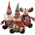 Bonecos de Pelúcia Natalinos: Papai Noel, Neve e Alce