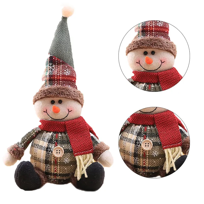 Bonecos de Pelúcia Natalinos: Papai Noel, Neve e Alce