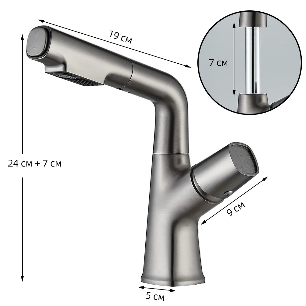 Torneira Gourmet Monocomando Para Banheiro Extensível Angel