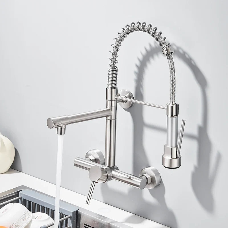 Torneira De Parede Para Cozinha Misturador Modelo Pull Out