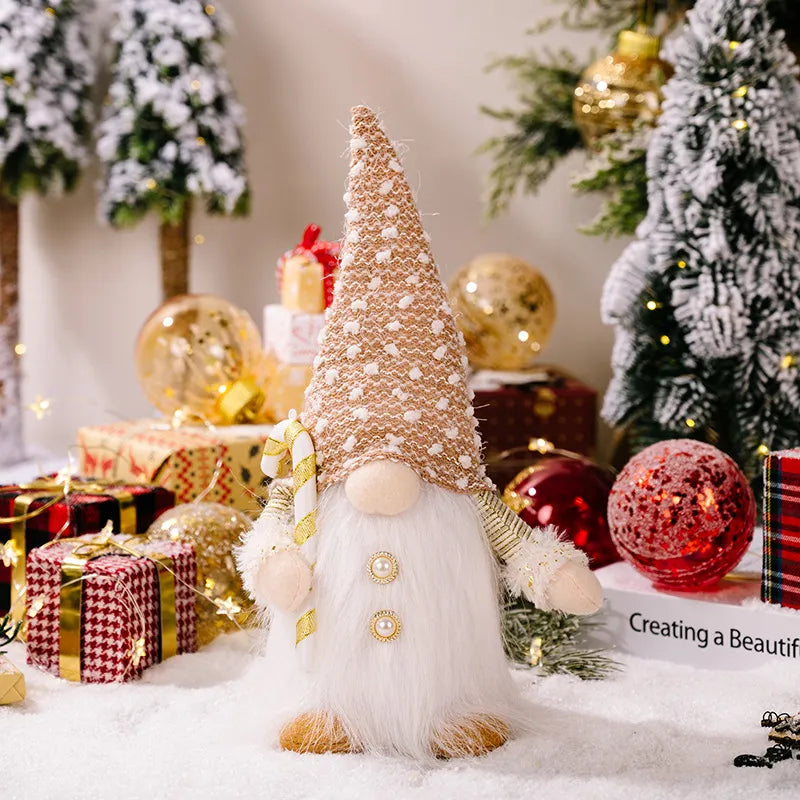 Gnomo de Natal Iluminado 30cm Decorativo