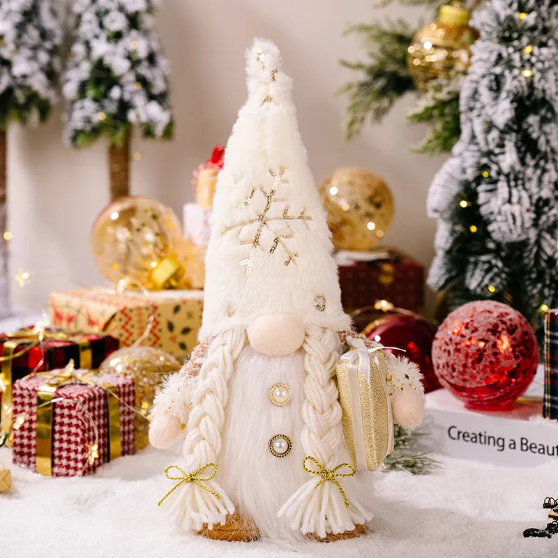 Gnomo de Natal Iluminado 30cm Decorativo