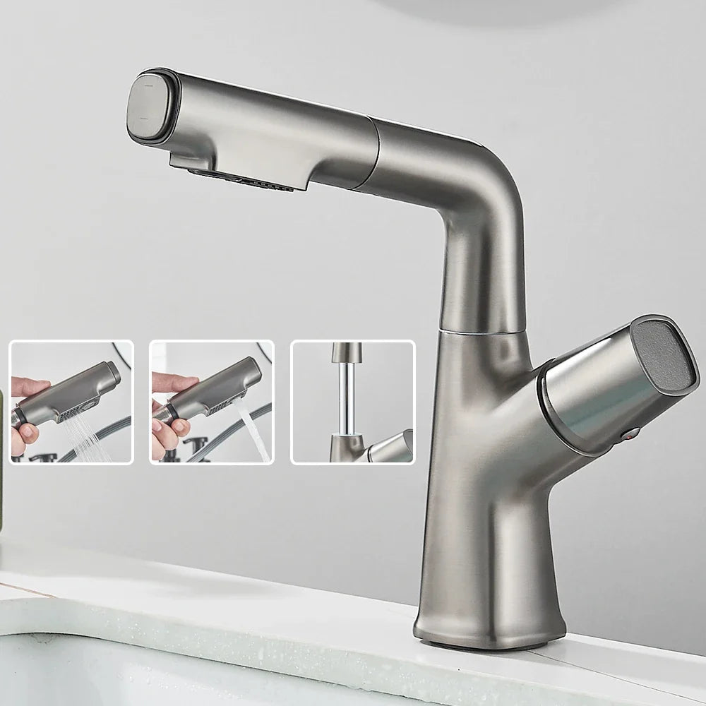 Torneira Gourmet Monocomando Para Banheiro Extensível Angel